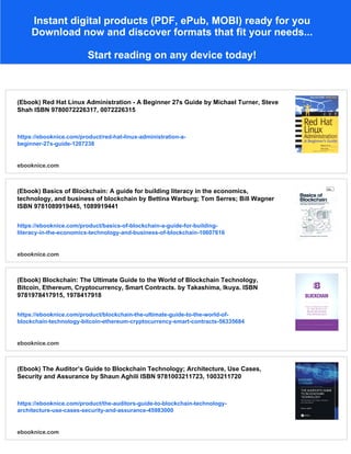 (Ebook) Understanding Blockchain Technology: A Beginner's Guide by ...