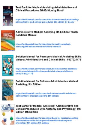 Comprehensive Medical Assisting Administrative and Clinical ...