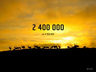 2 400 000
  av 4 900 000




                 97 11 12 13
 