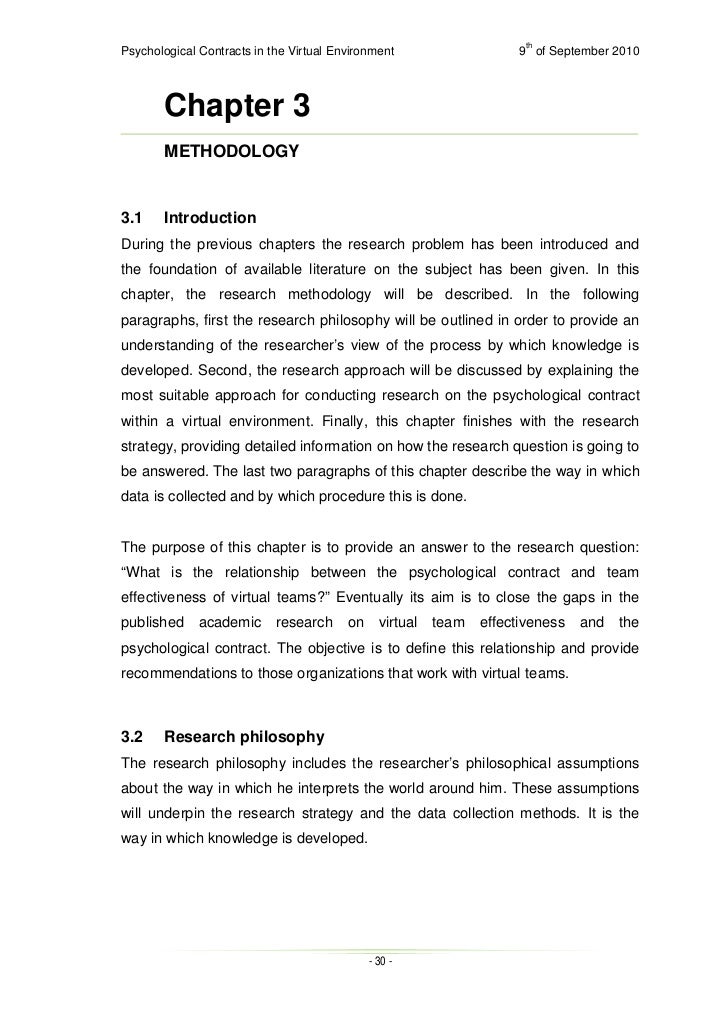Dissertation psychological contract