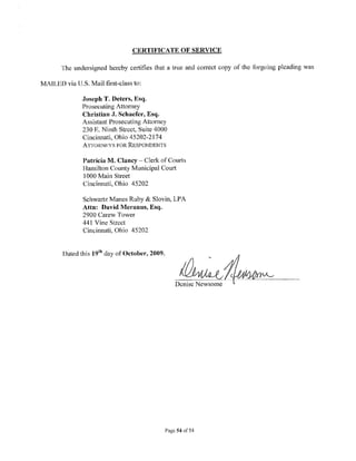 10/09/10 "Emergency Motion To Stay; Emergency Motion For Enlargement Of Time and Other Relief The United States Supreme Court Deems Appropriate To Correct The Legal Wrongs/Injustices Reported Herein"