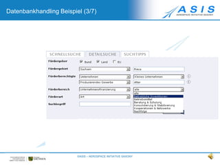 Datenbankhandling Beispiel (2/7)©ASIS – AEROSPACE INITIATIVE SAXONY5