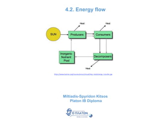 4.2. Energy flow
Miltiadis-Spyridon Kitsos
Platon IB Diploma
https://www.learner.org/courses/envsci/visual/img_med/energy_transfer.jpg
 