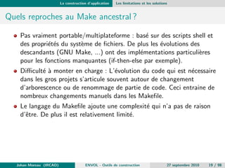 La construction d'application Quelques rappels ... 
La construction dans le monde reel 
Cette suite semble  