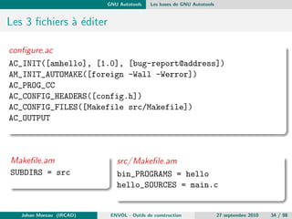 le 
Les cibles classiques 
all 
Generation de toutes les cibles 
.PHONY 
Les dependances de cette cible sont toujours regenerees 
clean 
Suppression des  