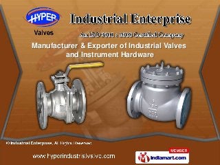 Manufacturer & Exporter of Industrial Valves
        and Instrument Hardware
 