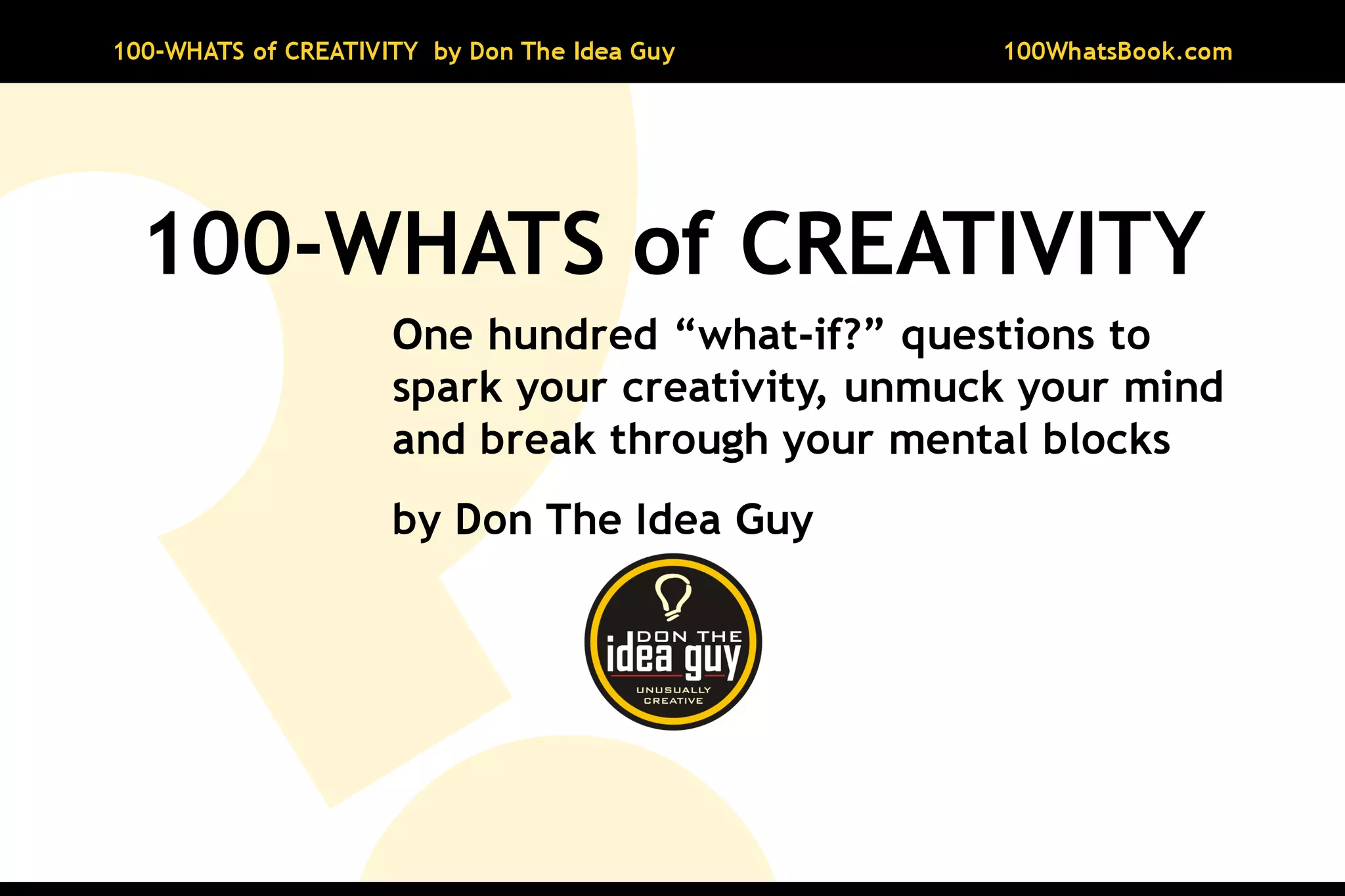 100-Whats of Creativity