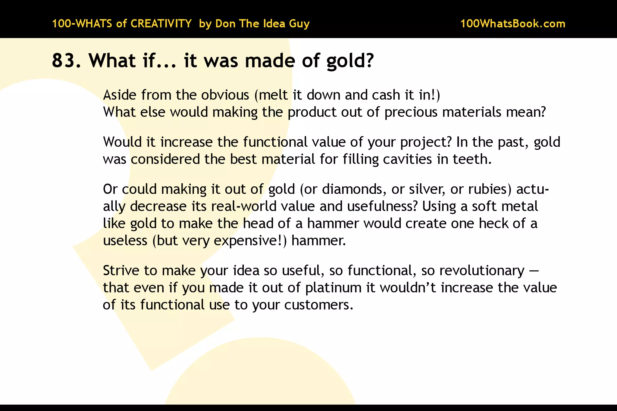 100-Whats of Creativity