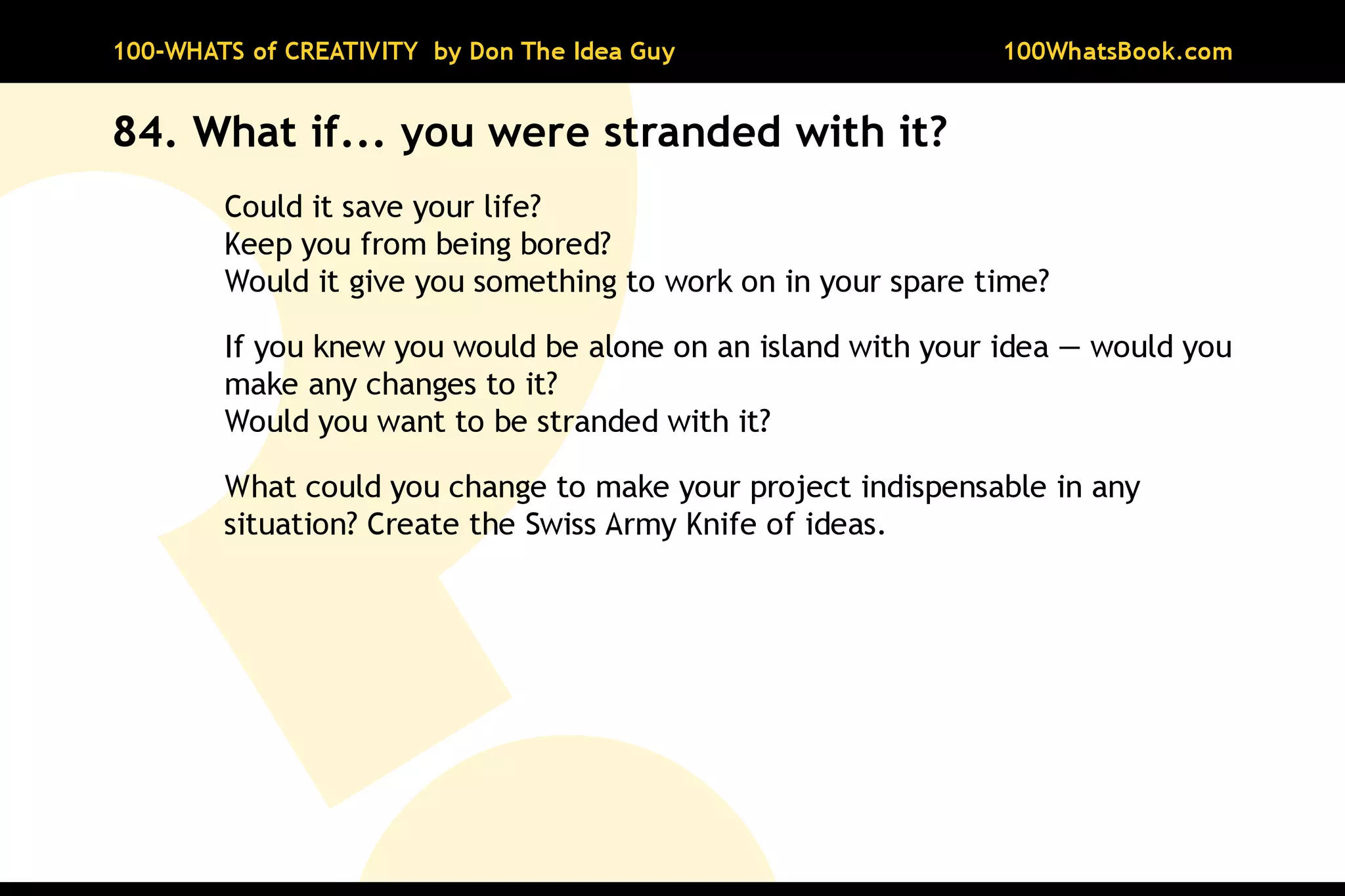 100-Whats of Creativity
