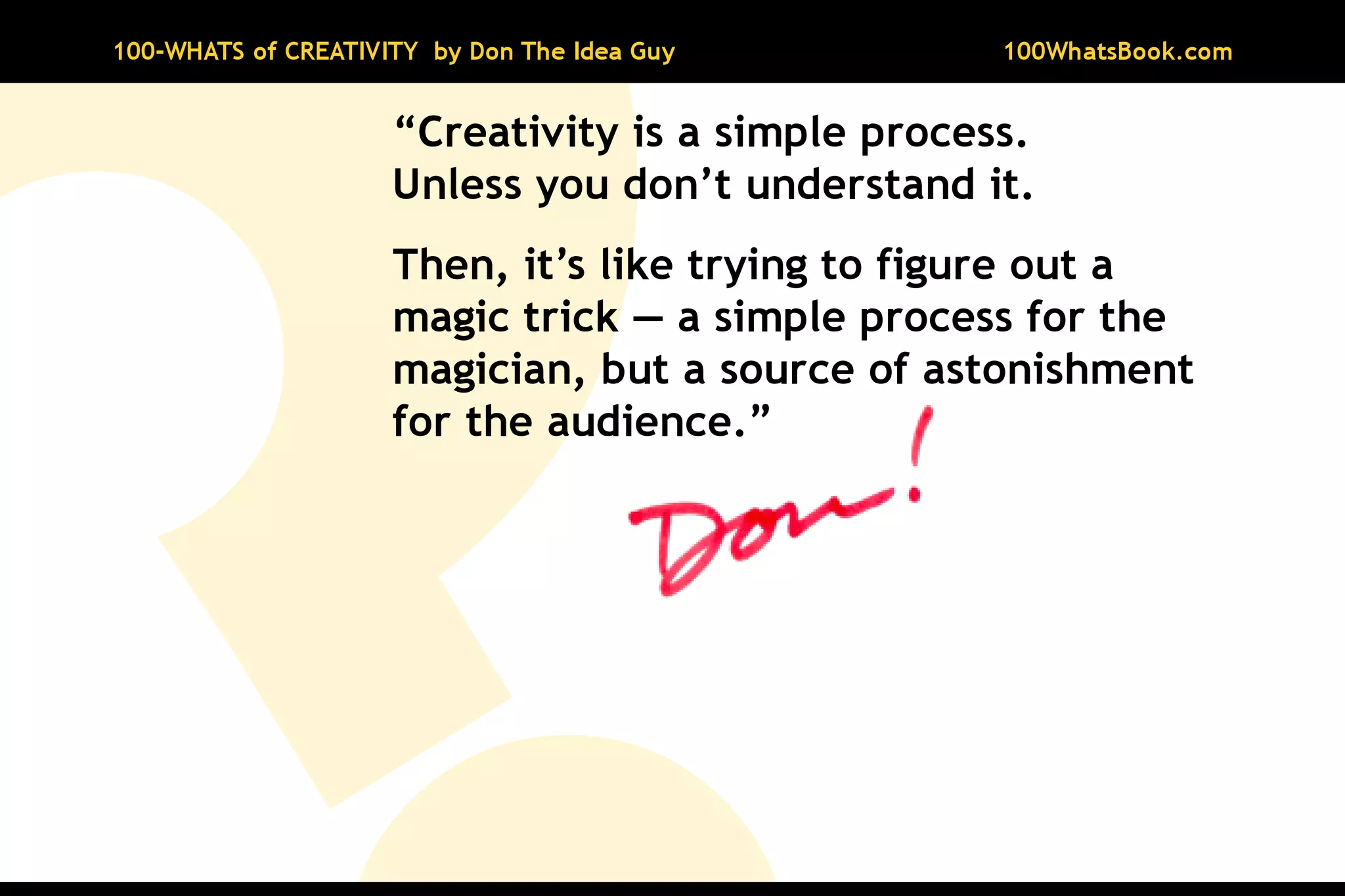 100-Whats of Creativity