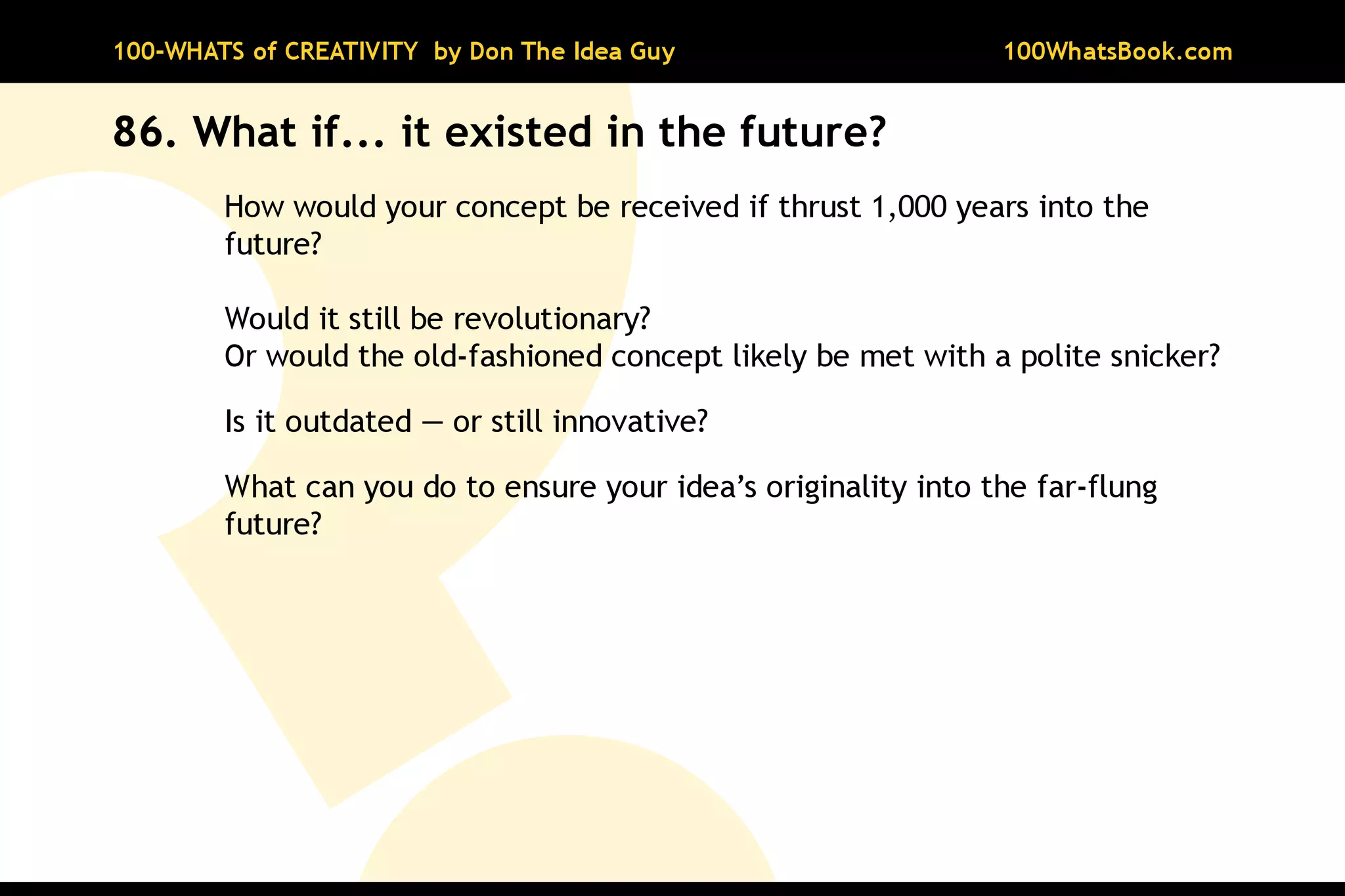 100-Whats of Creativity