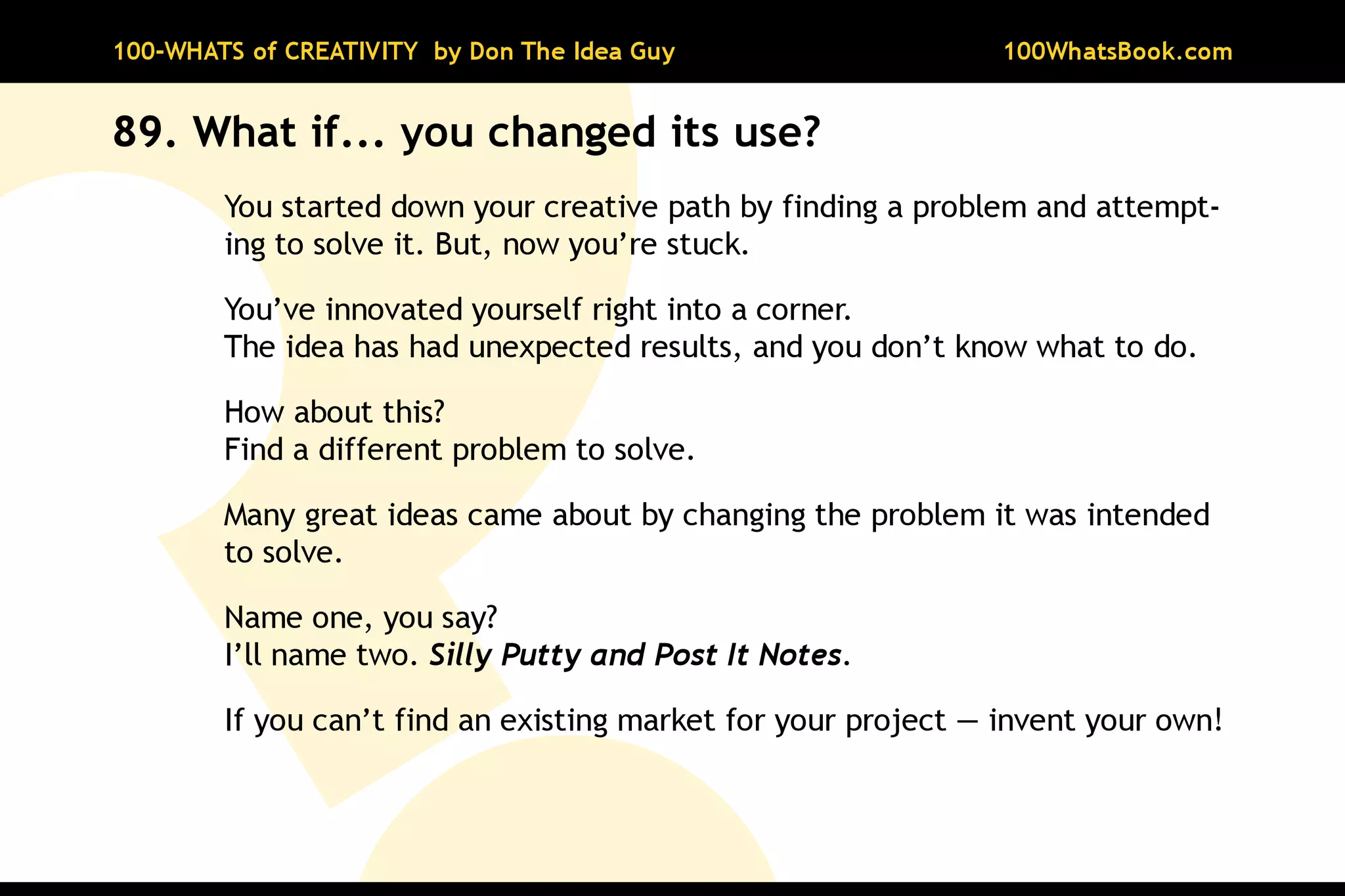 100-Whats of Creativity