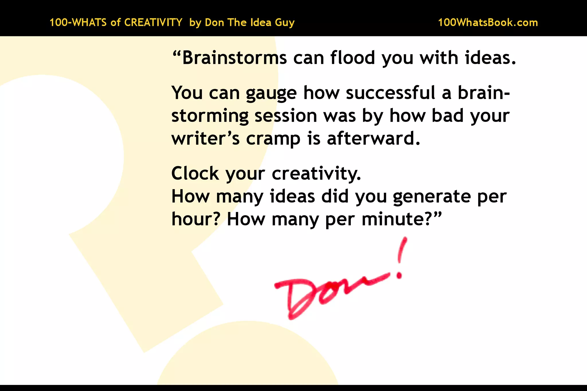 100-Whats of Creativity
