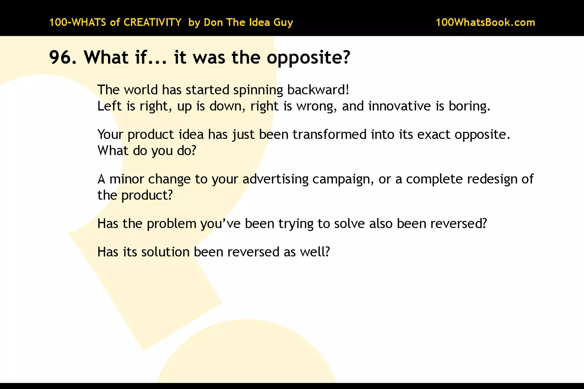 100-Whats of Creativity