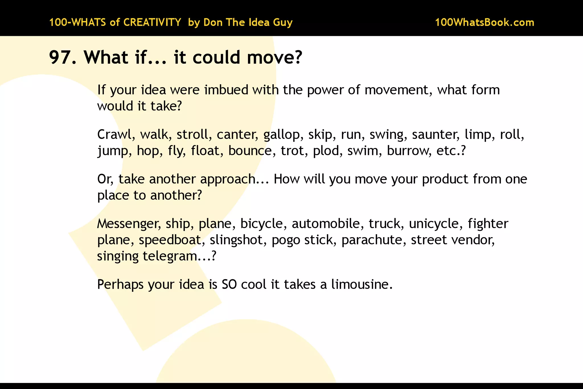 100-Whats of Creativity