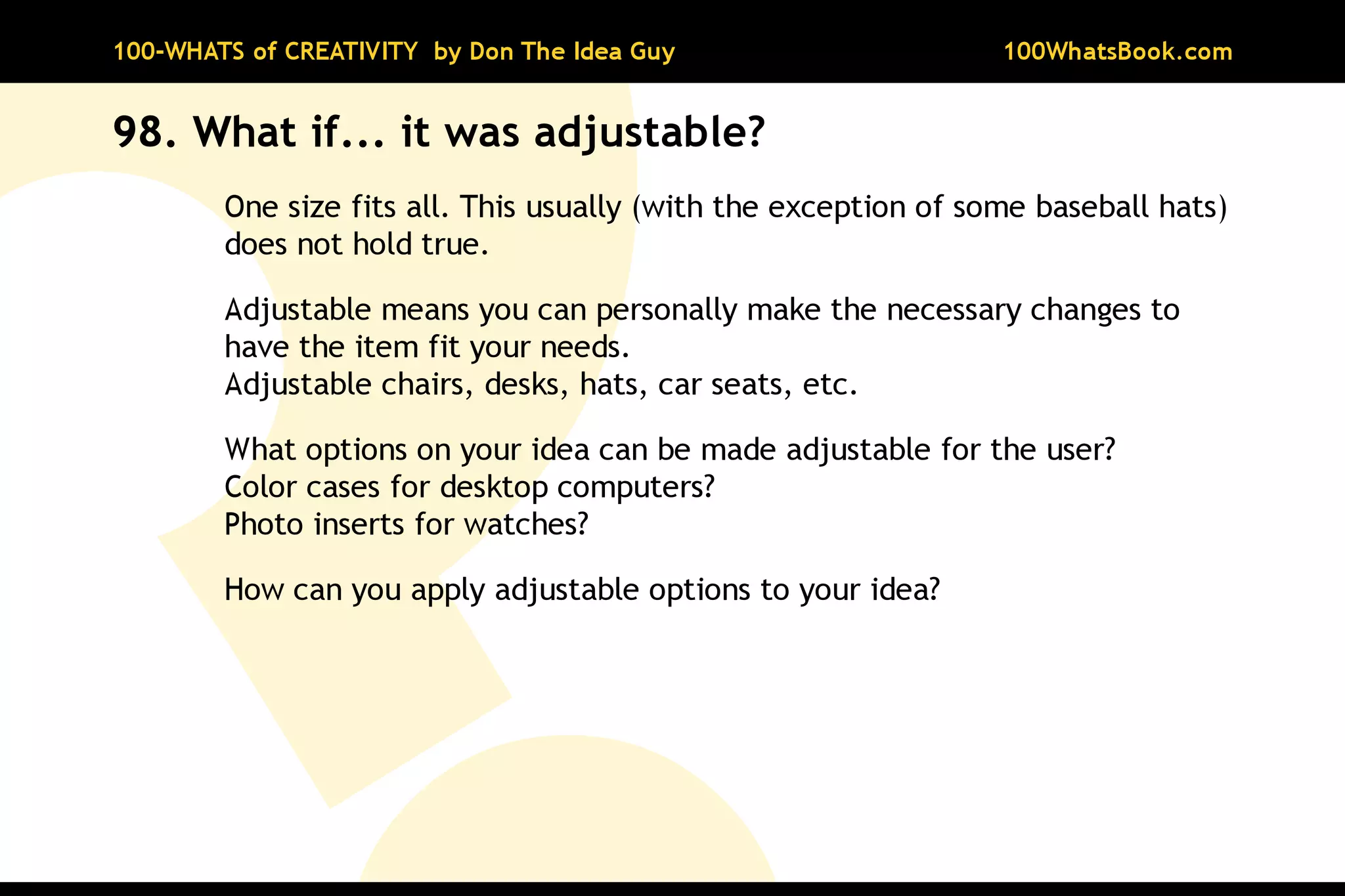 100-Whats of Creativity