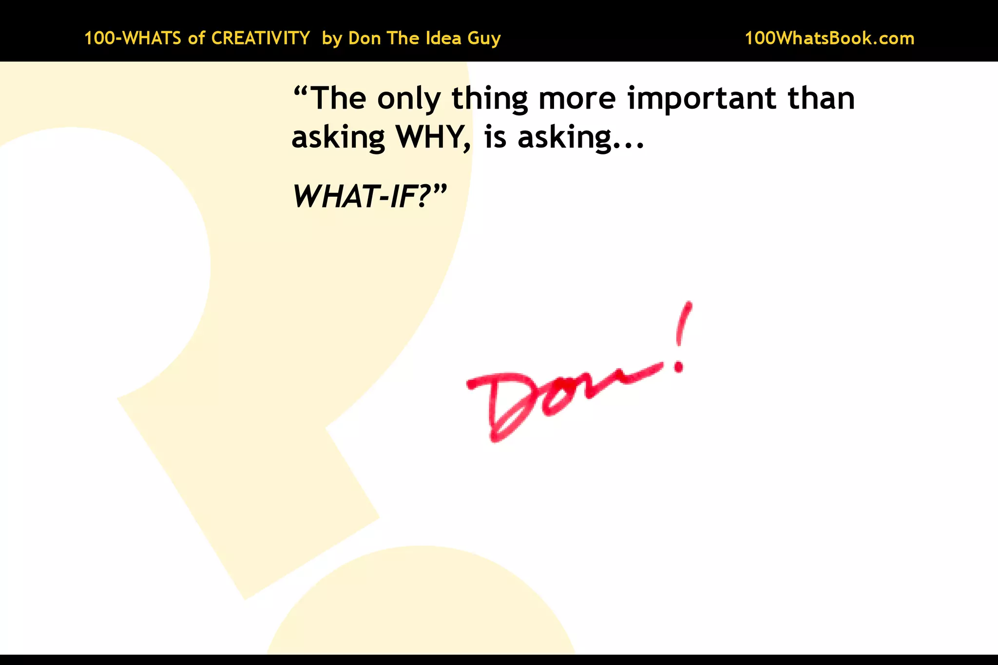 100-Whats of Creativity