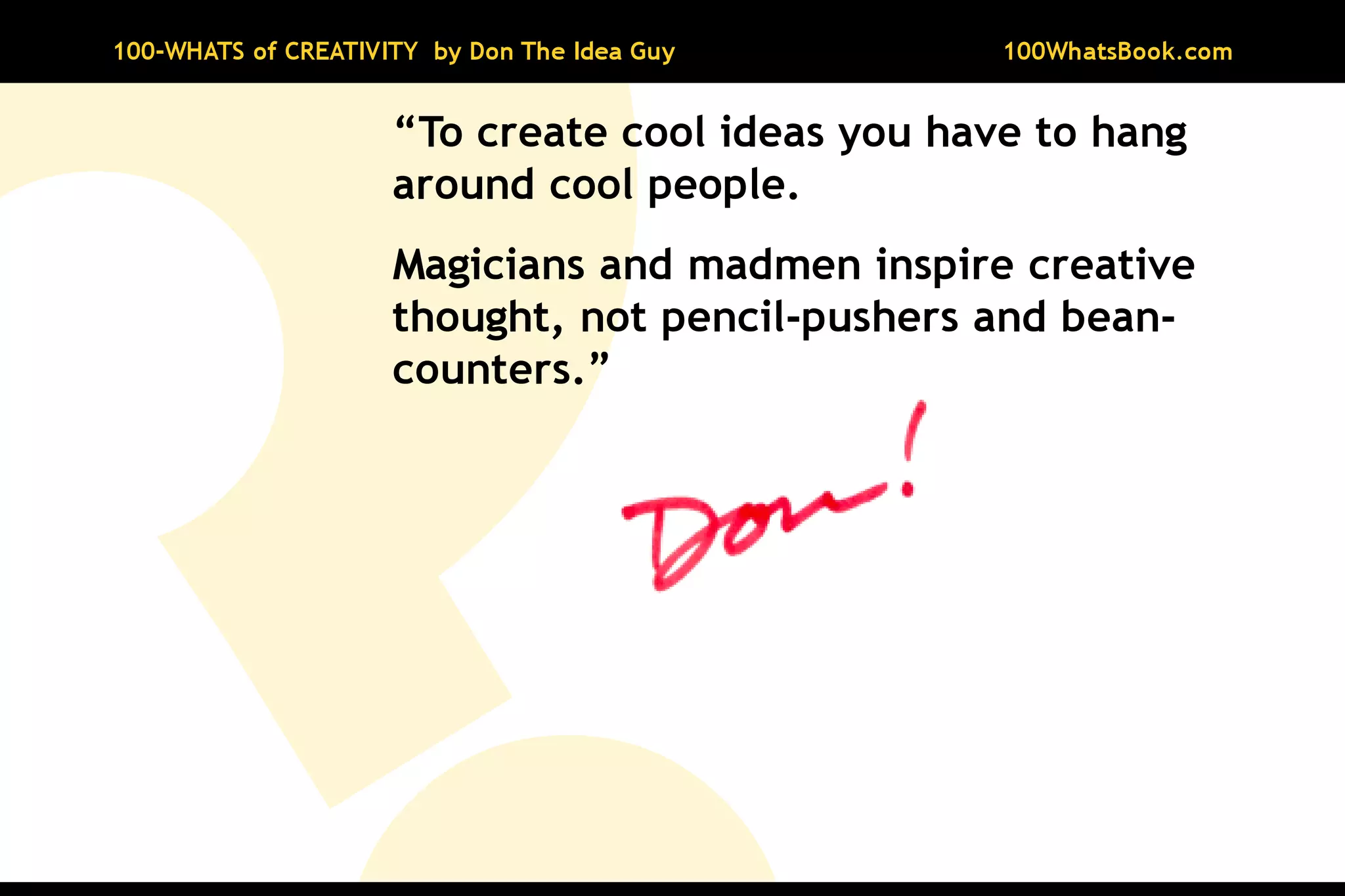 100-Whats of Creativity
