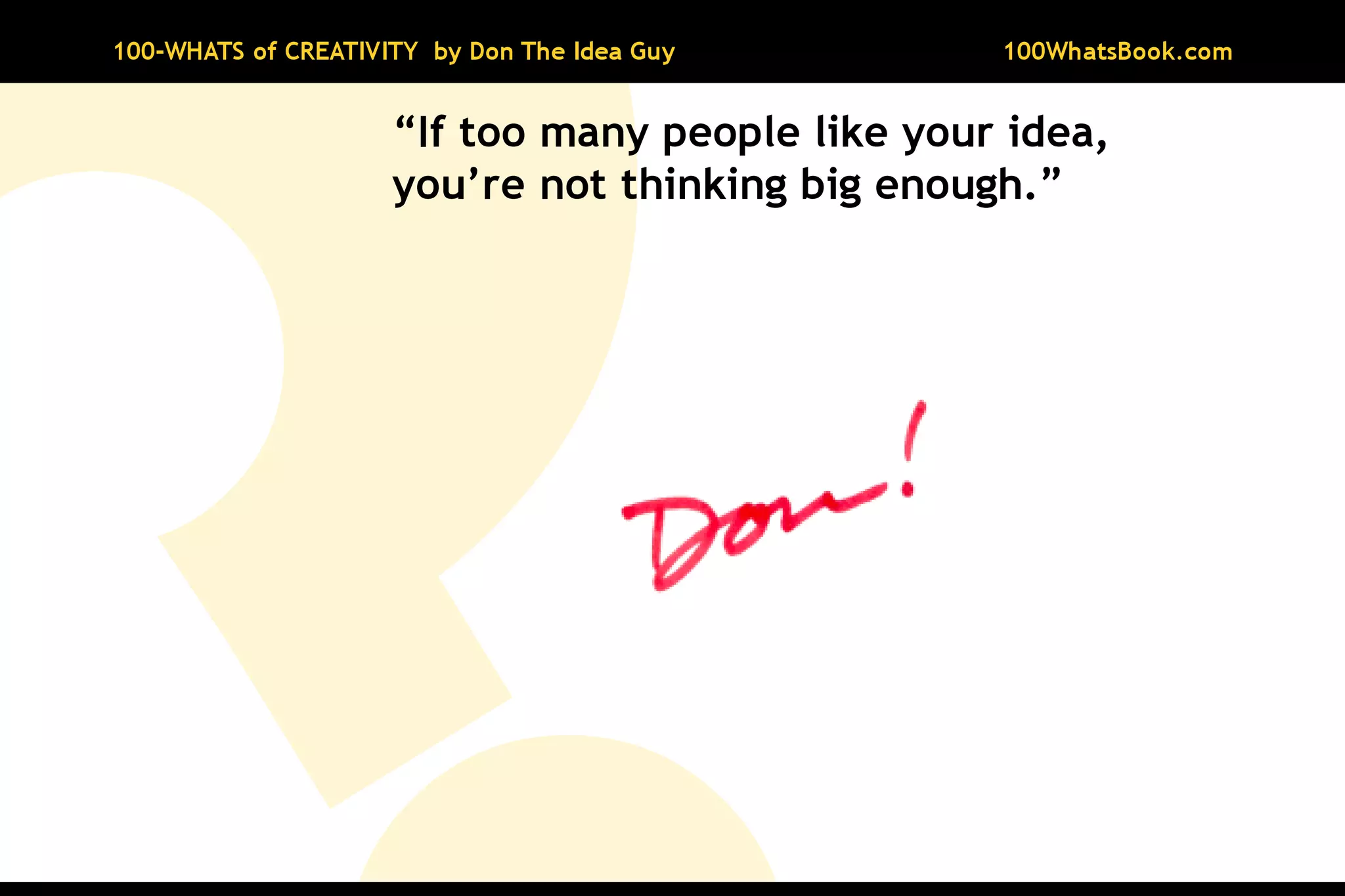 100-Whats of Creativity