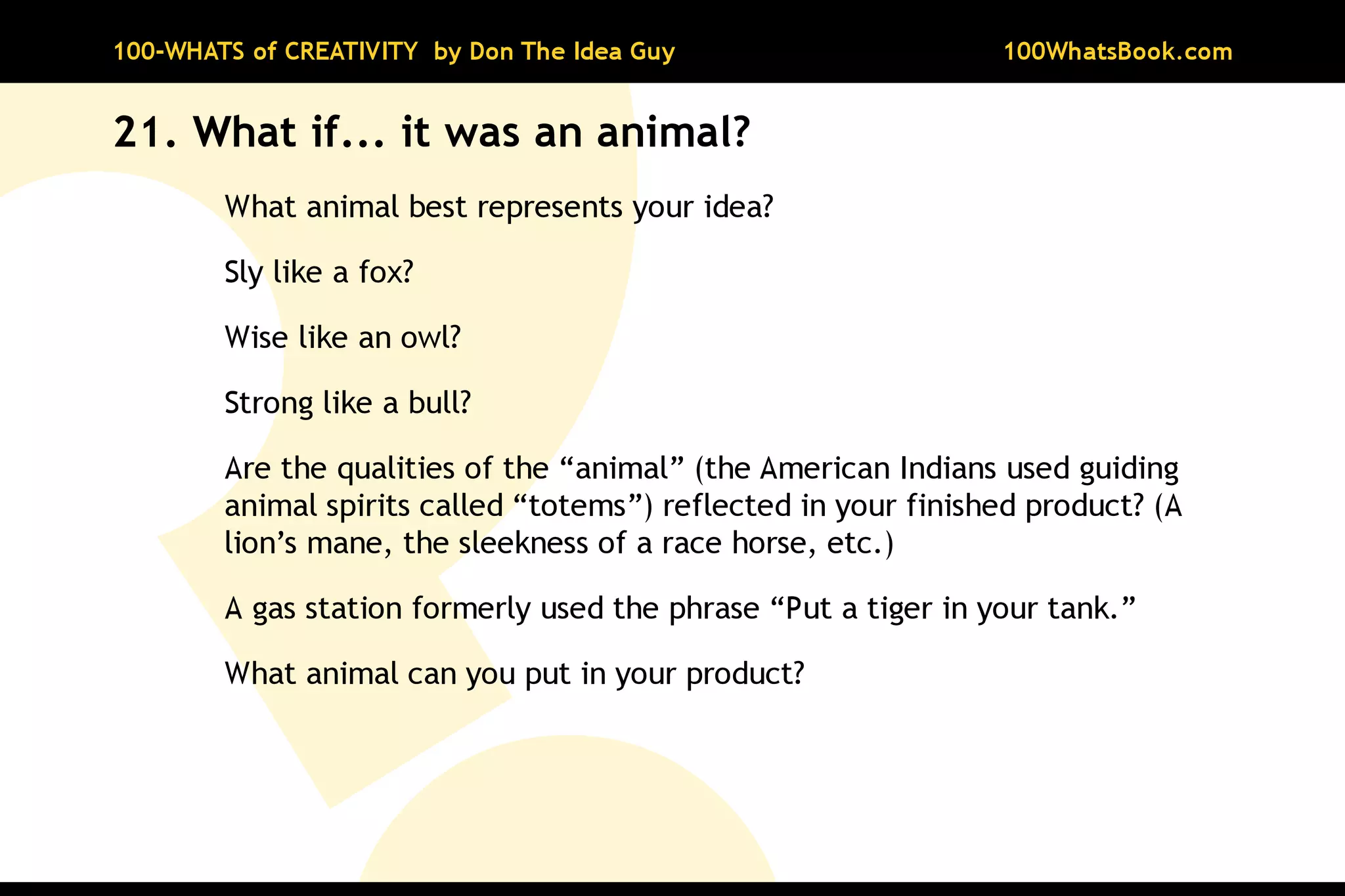 100-Whats of Creativity