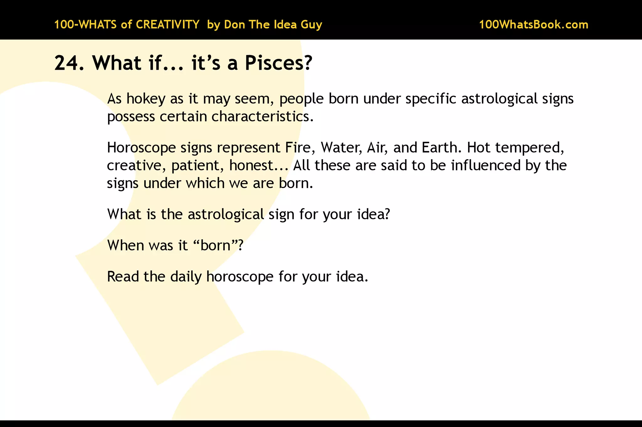 100-Whats of Creativity