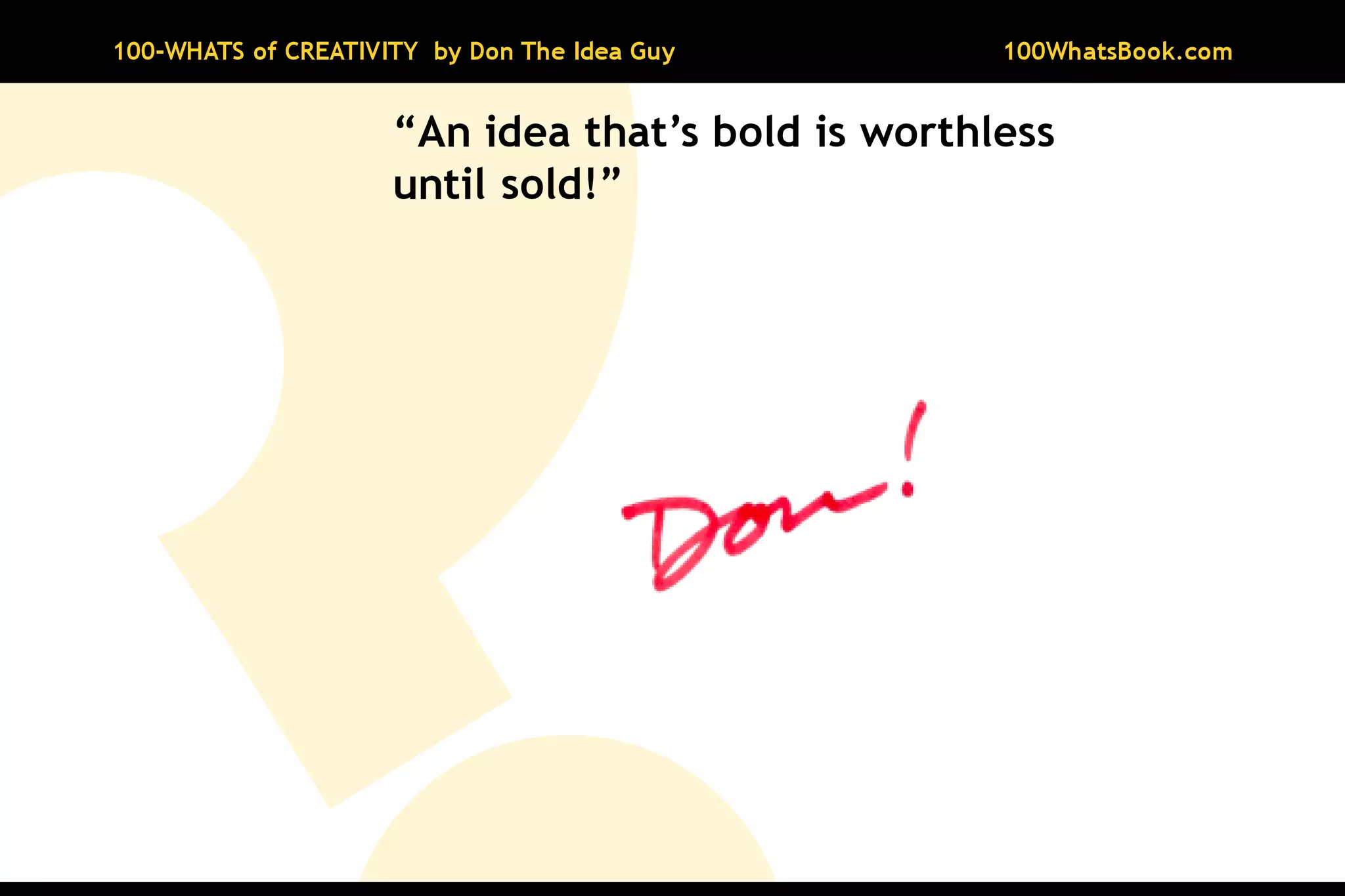 100-Whats of Creativity