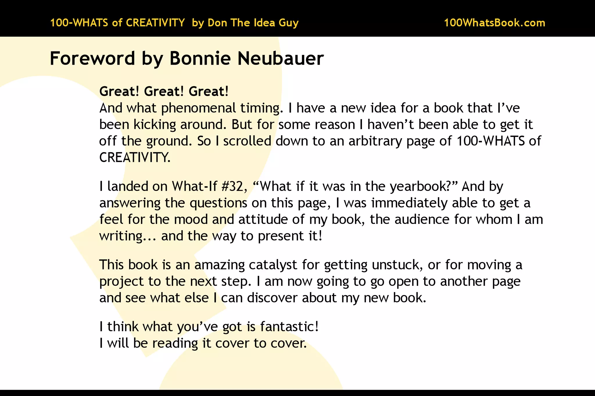 100-Whats of Creativity