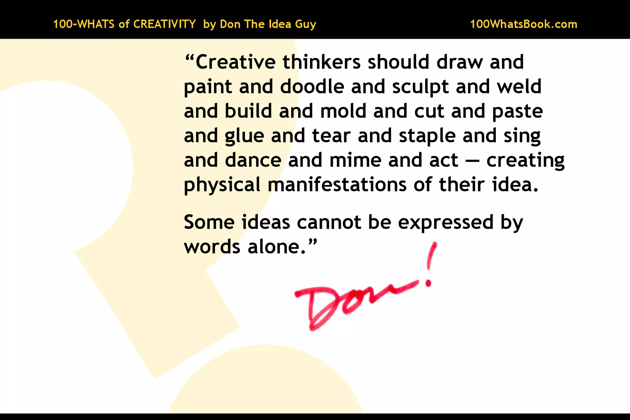 100-Whats of Creativity