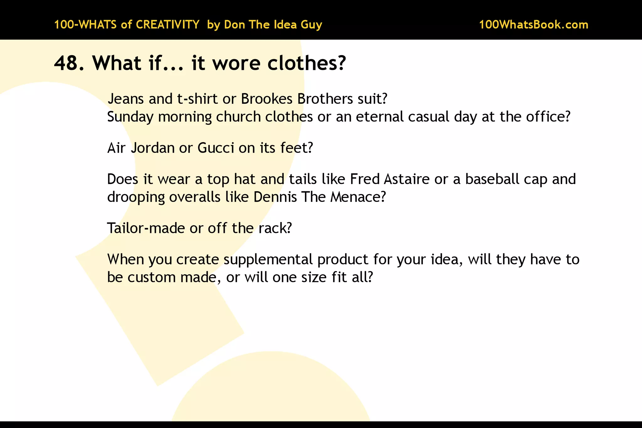 100-Whats of Creativity