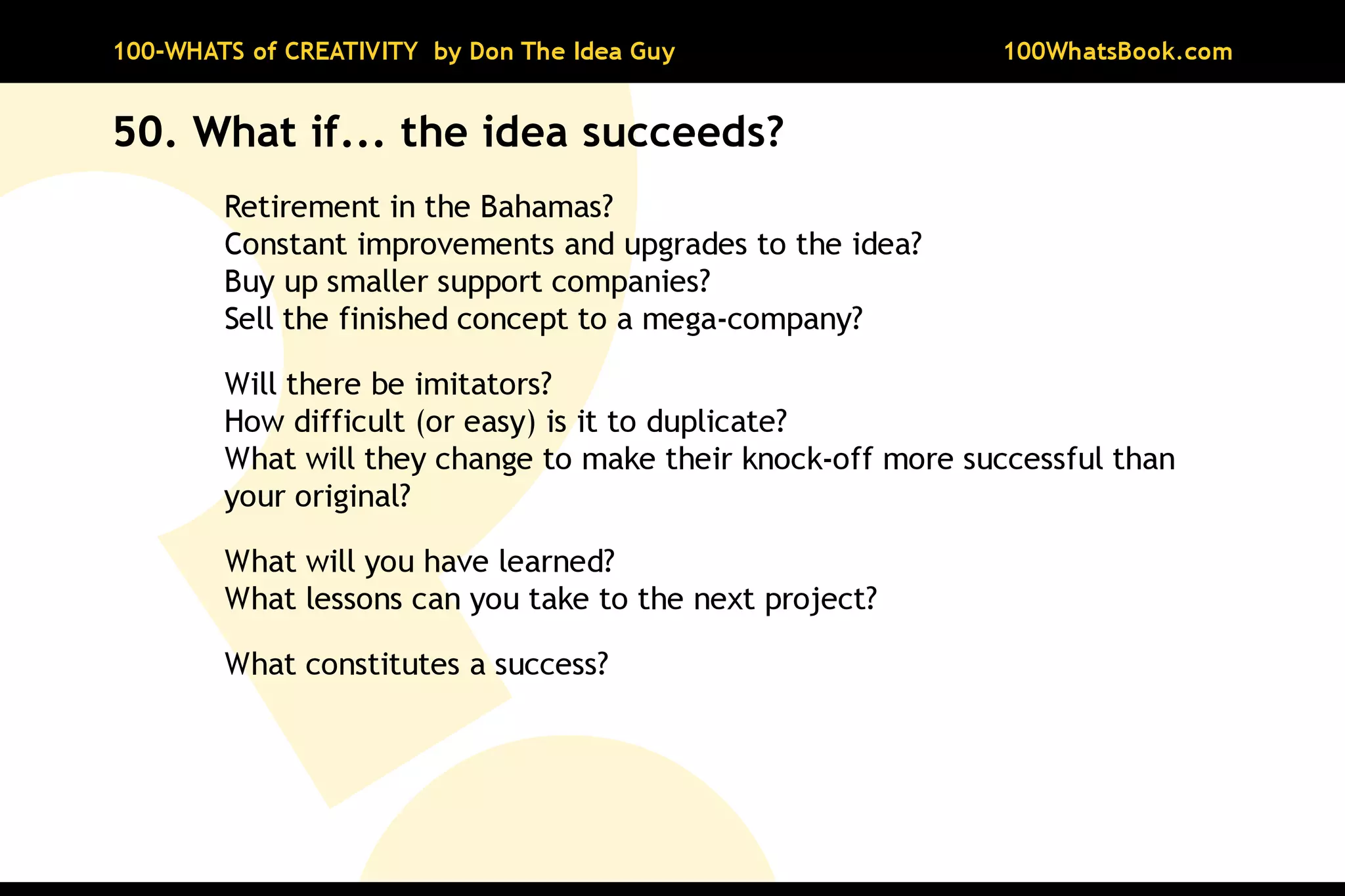 100-Whats of Creativity