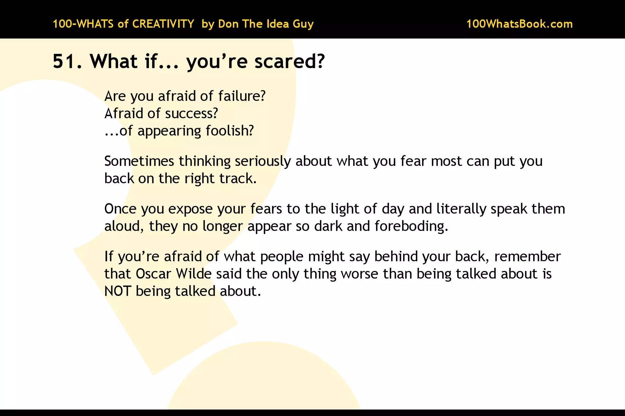 100-Whats of Creativity