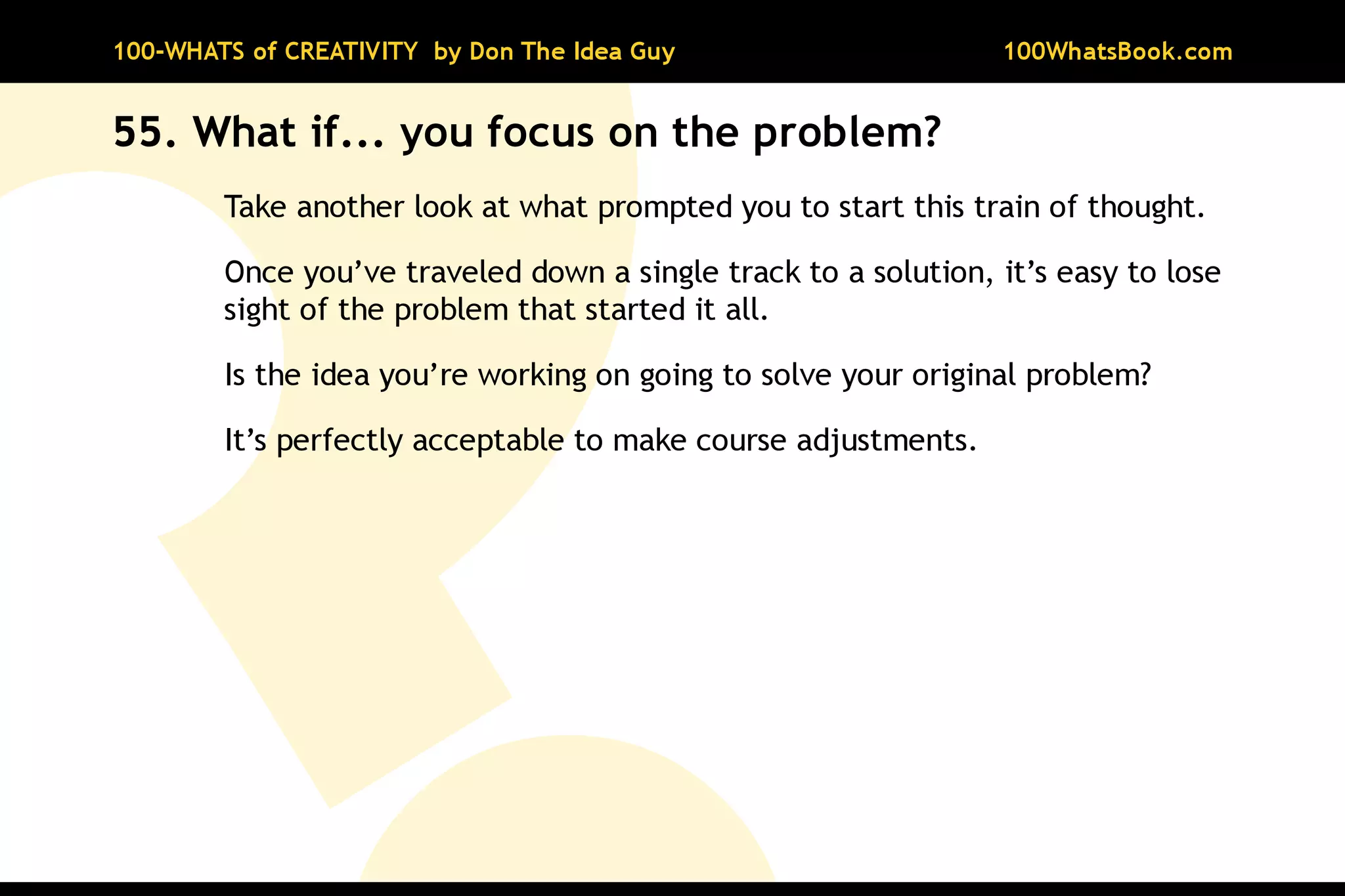 100-Whats of Creativity