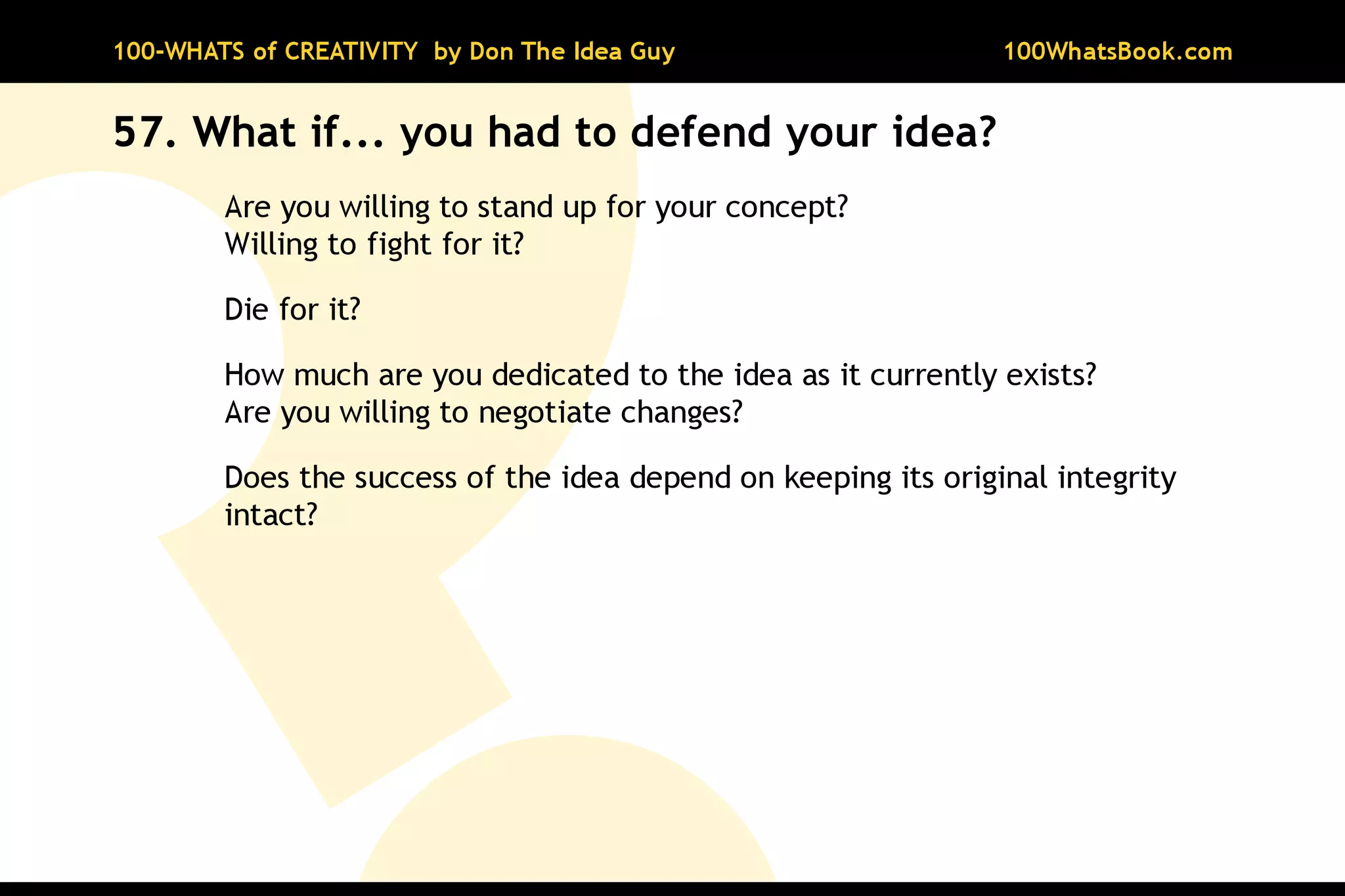 100-Whats of Creativity