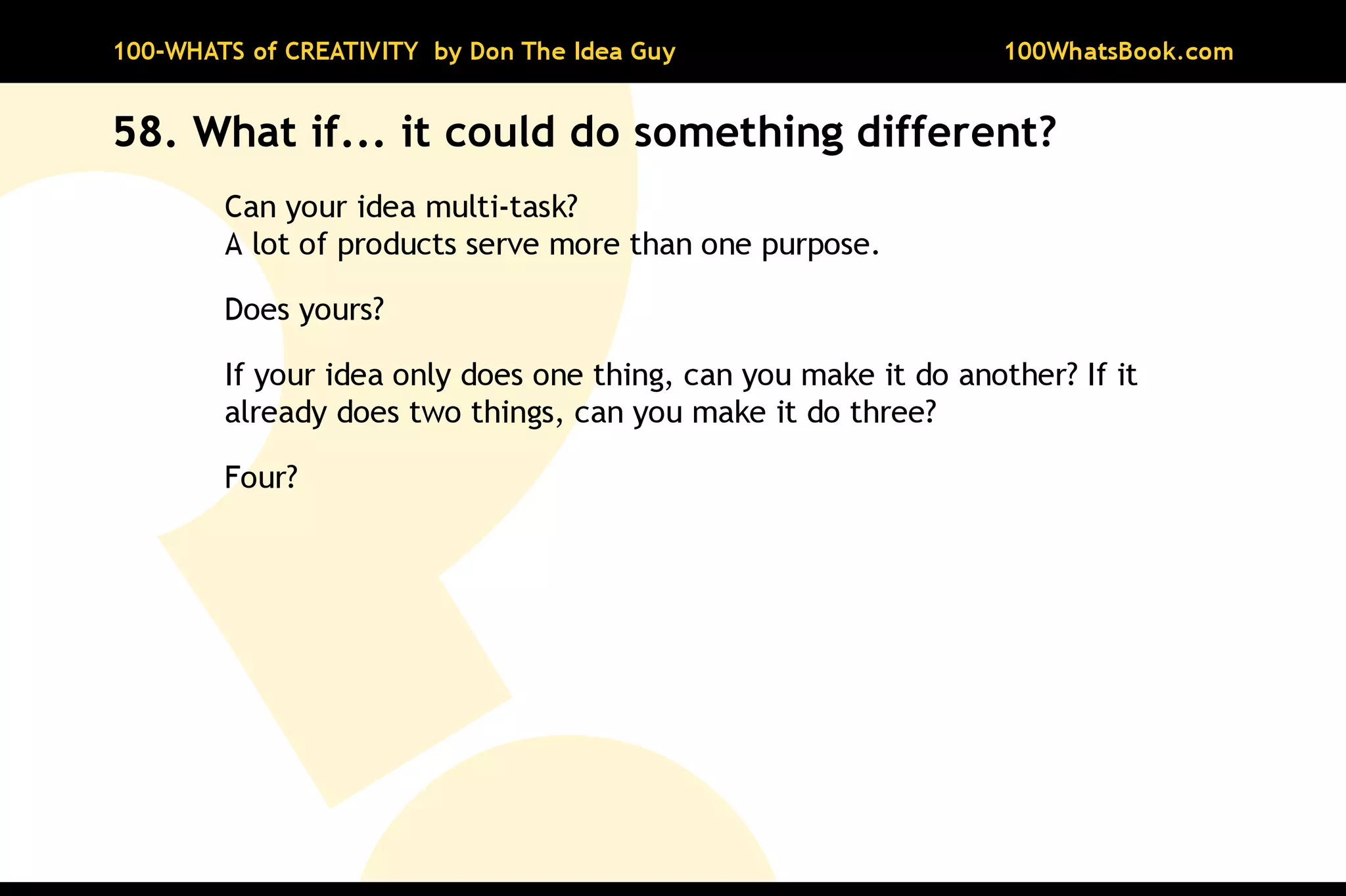 100-Whats of Creativity