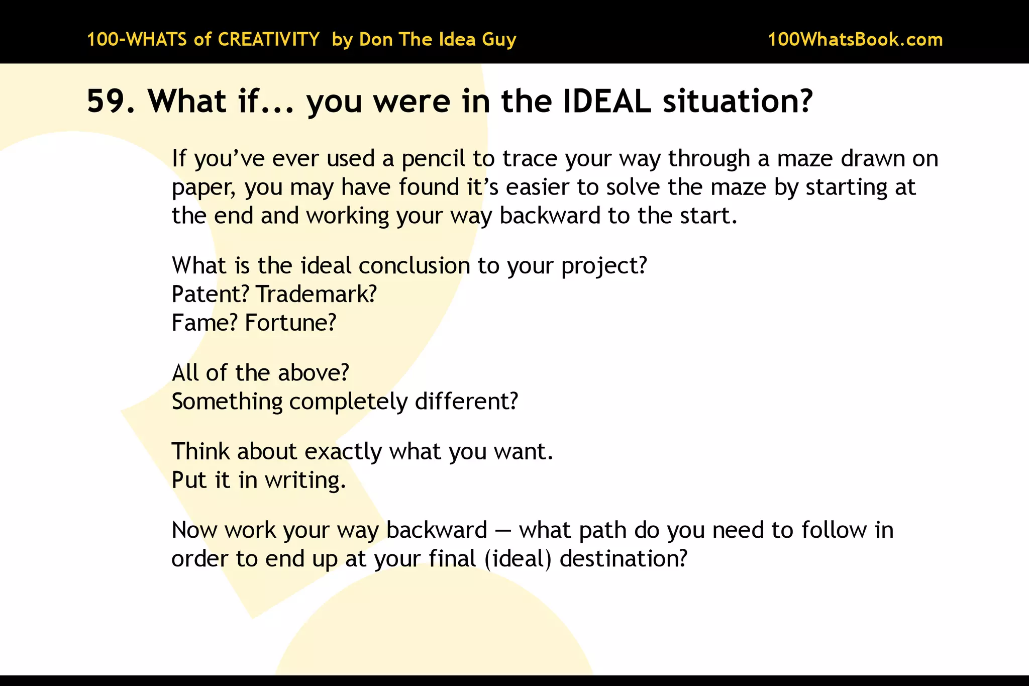 100-Whats of Creativity