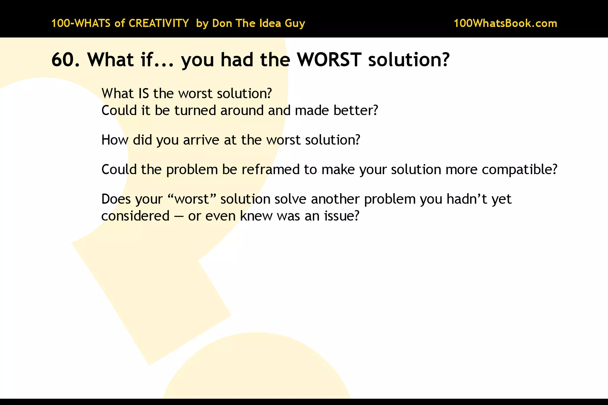 100-Whats of Creativity