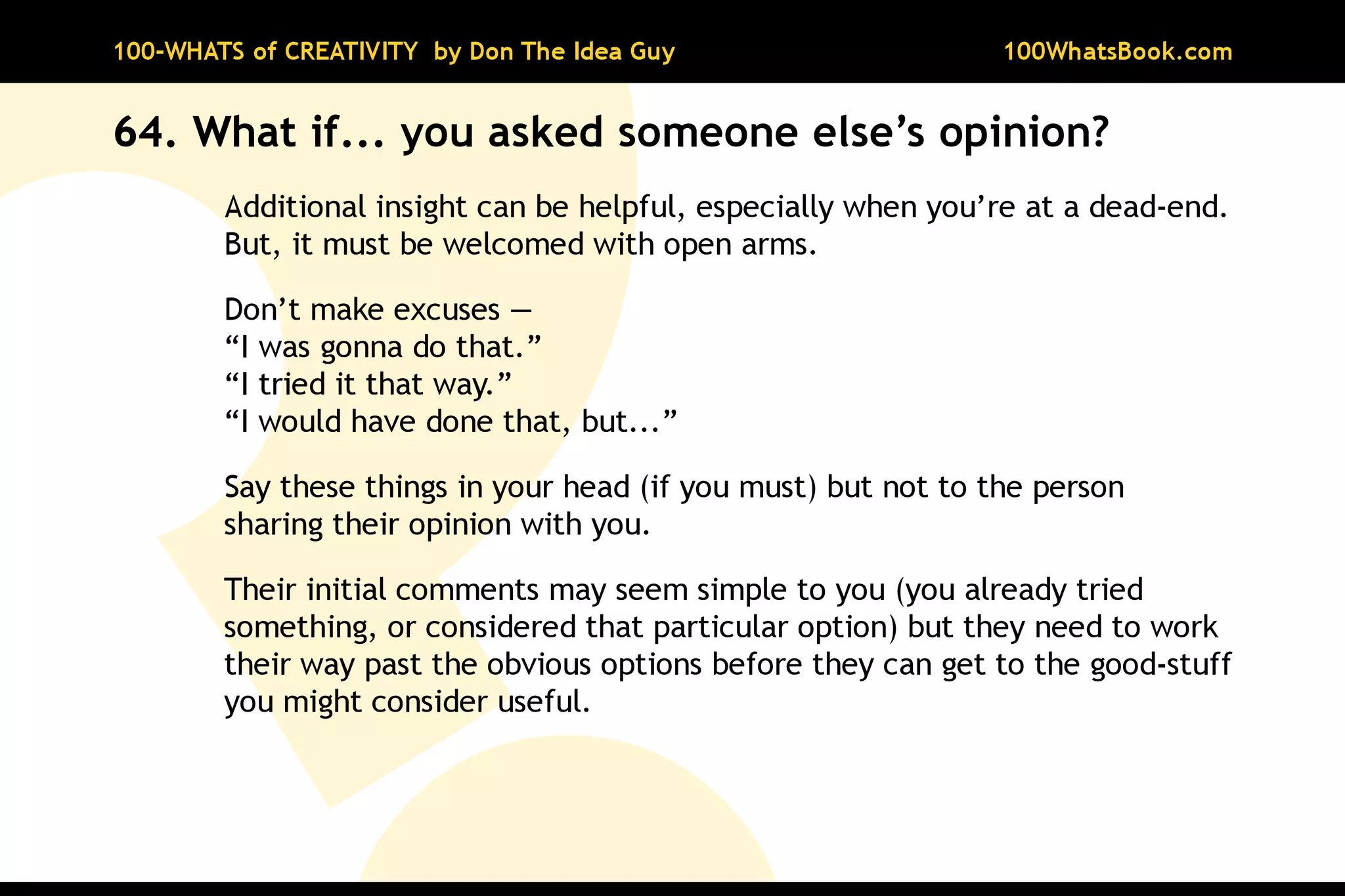 100-Whats of Creativity