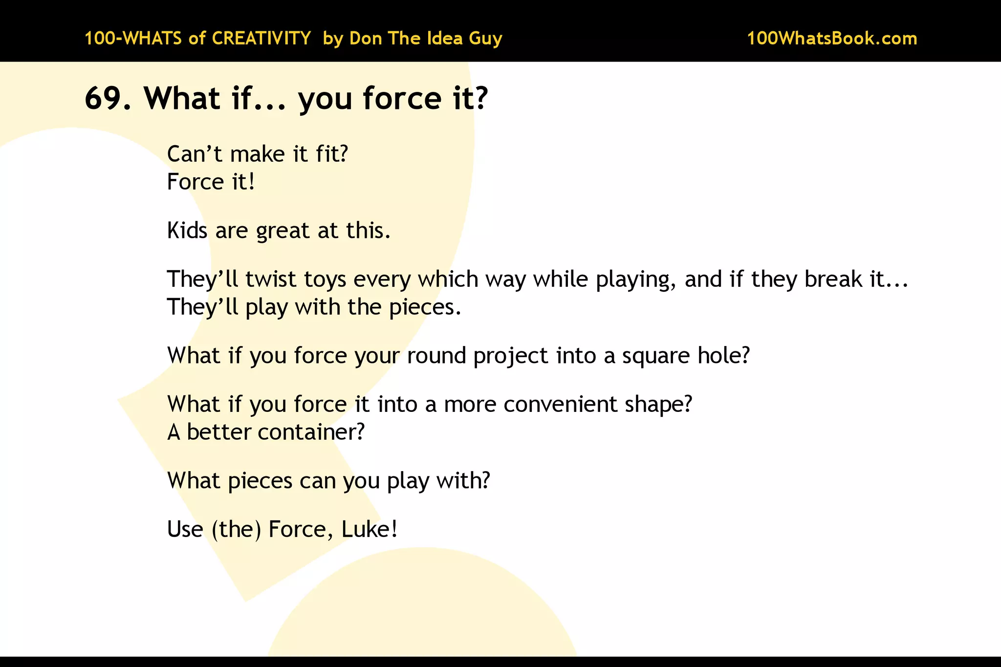 100-Whats of Creativity