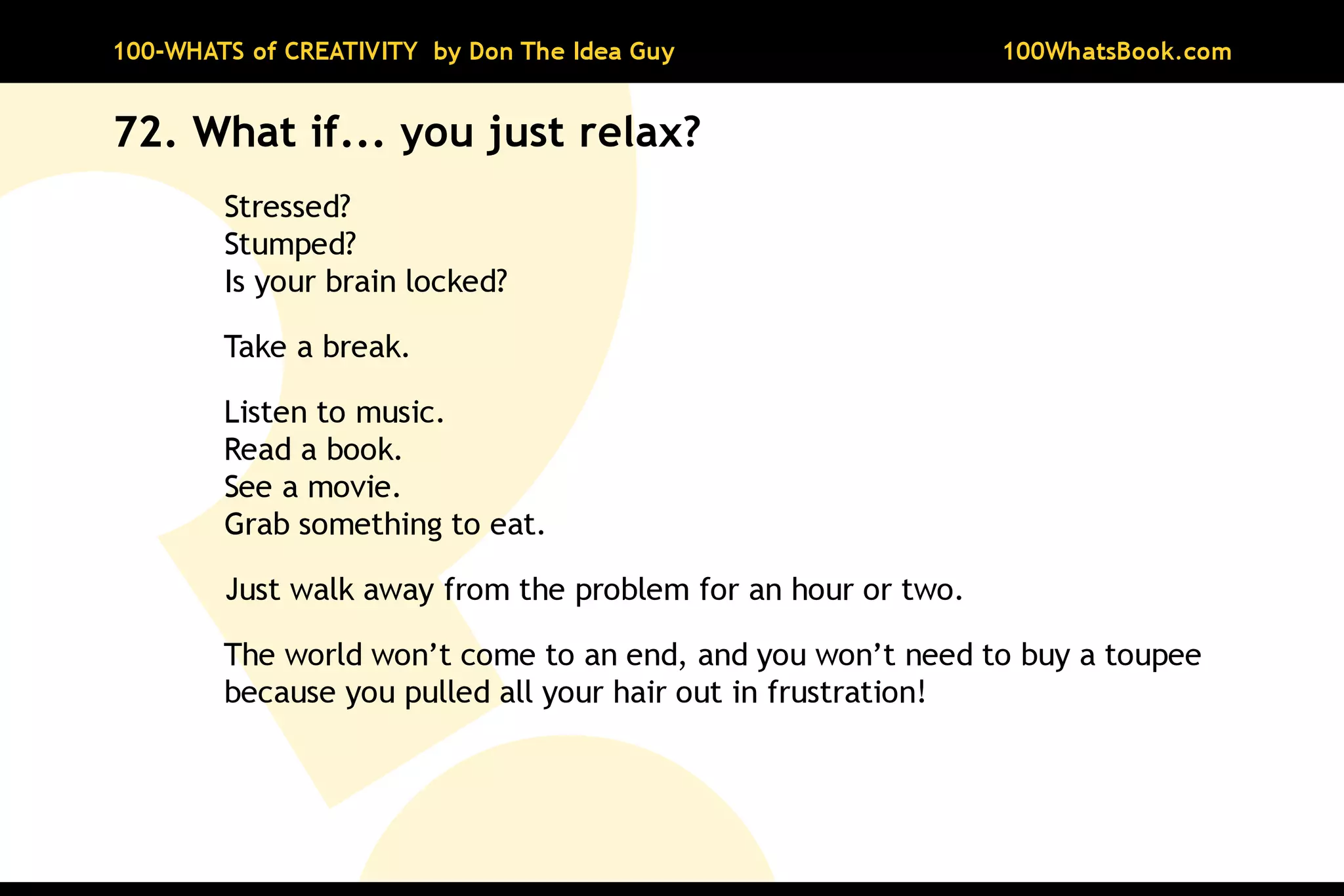 100-Whats of Creativity
