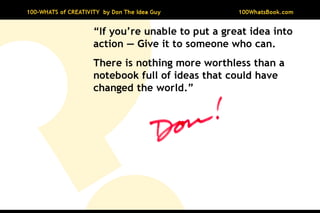 100-Whats of Creativity