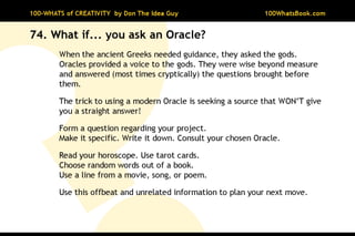 100-Whats of Creativity