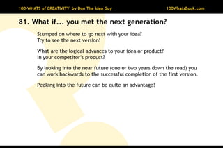100-Whats of Creativity