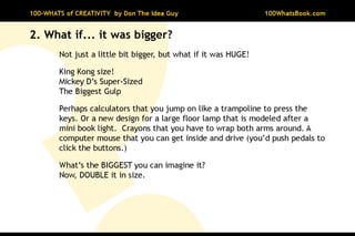 100-Whats of Creativity