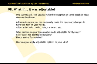 100-Whats of Creativity