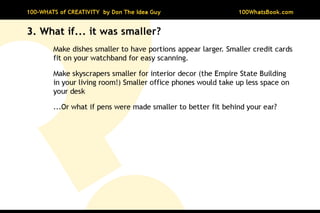 100-Whats of Creativity