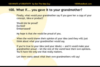 100-Whats of Creativity
