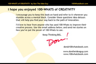 100-Whats of Creativity
