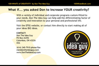 100-Whats of Creativity