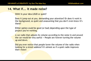 100-Whats of Creativity