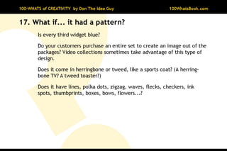 100-Whats of Creativity